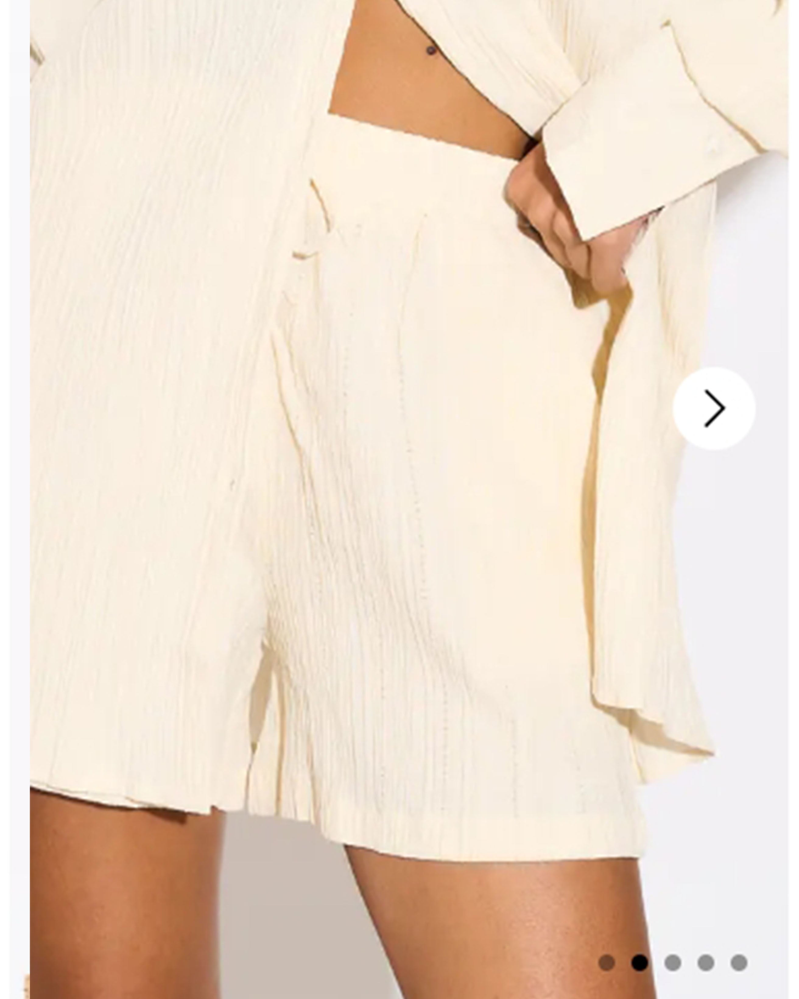 Olivia Row™ | Cotton blend Duben shirt and shorts in relaxed fit co-ords Suits in Cream