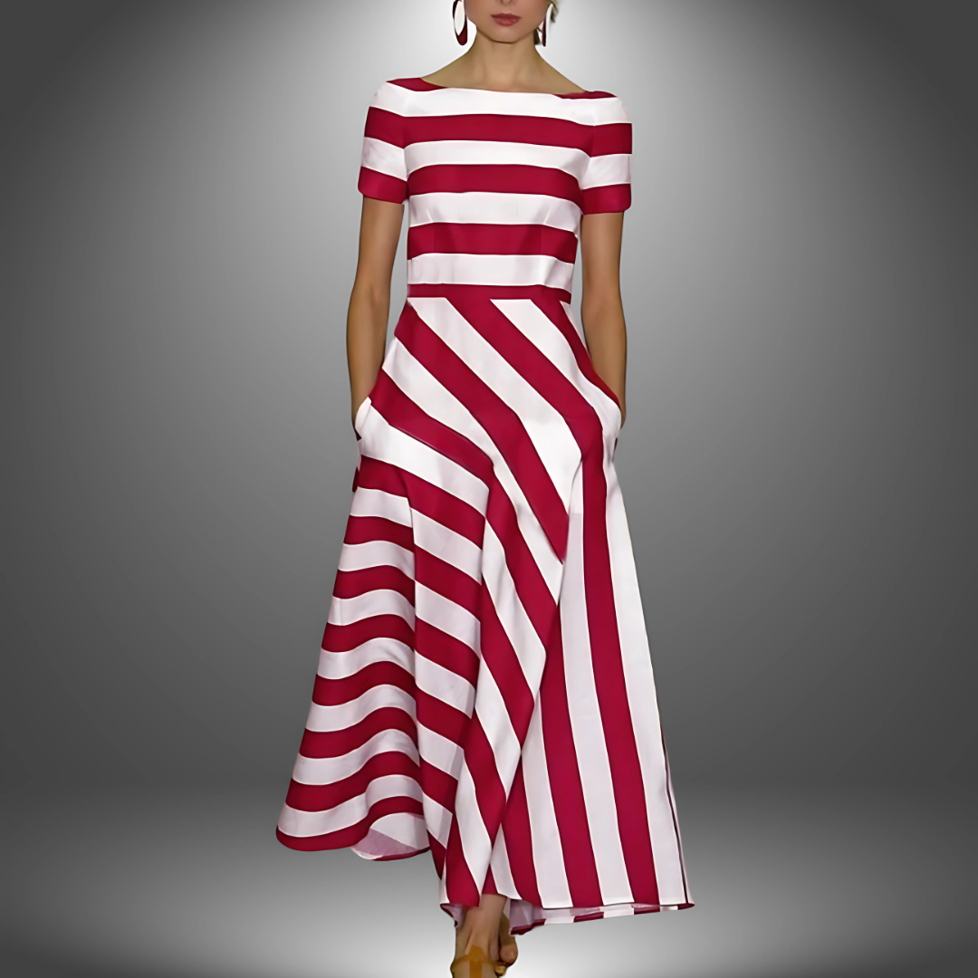 Florence – Handmade Striped Maxi Dress