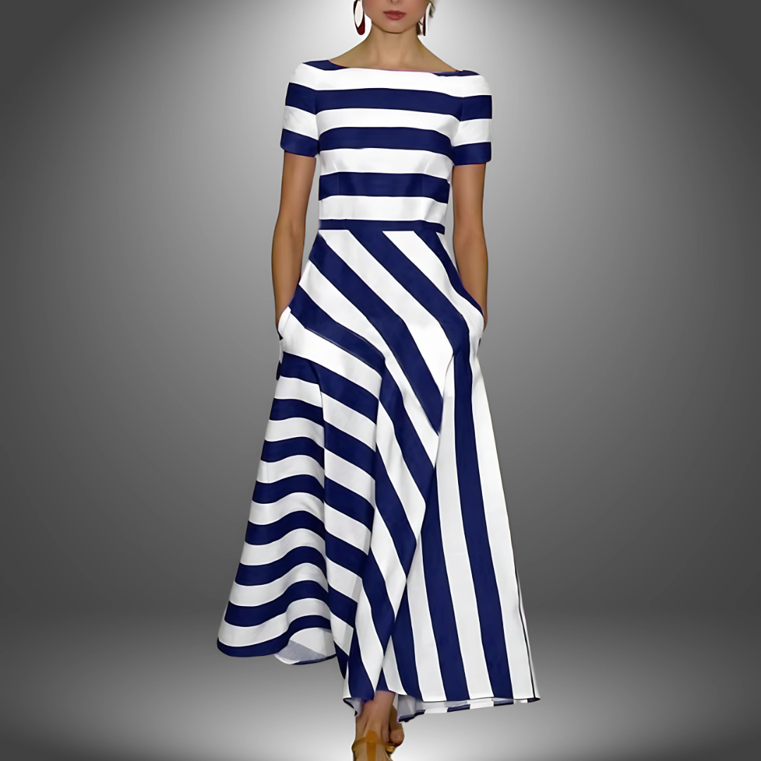 Florence – Handmade Striped Maxi Dress