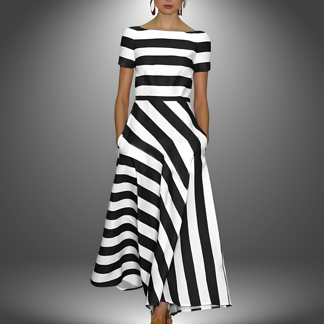 Florence – Handmade Striped Maxi Dress