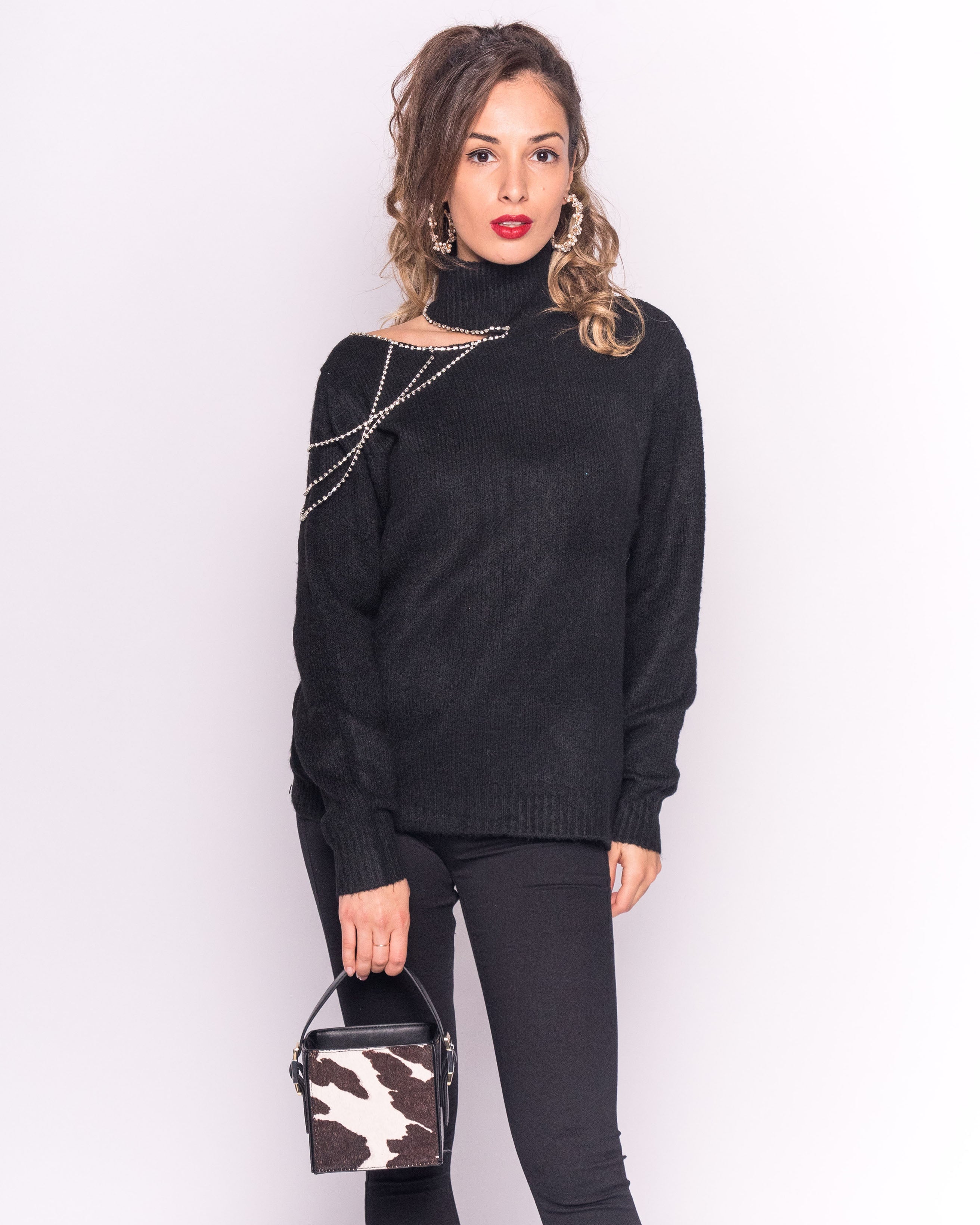 Olivia Row™ | Jumper with Cut Outs and Chain Detail