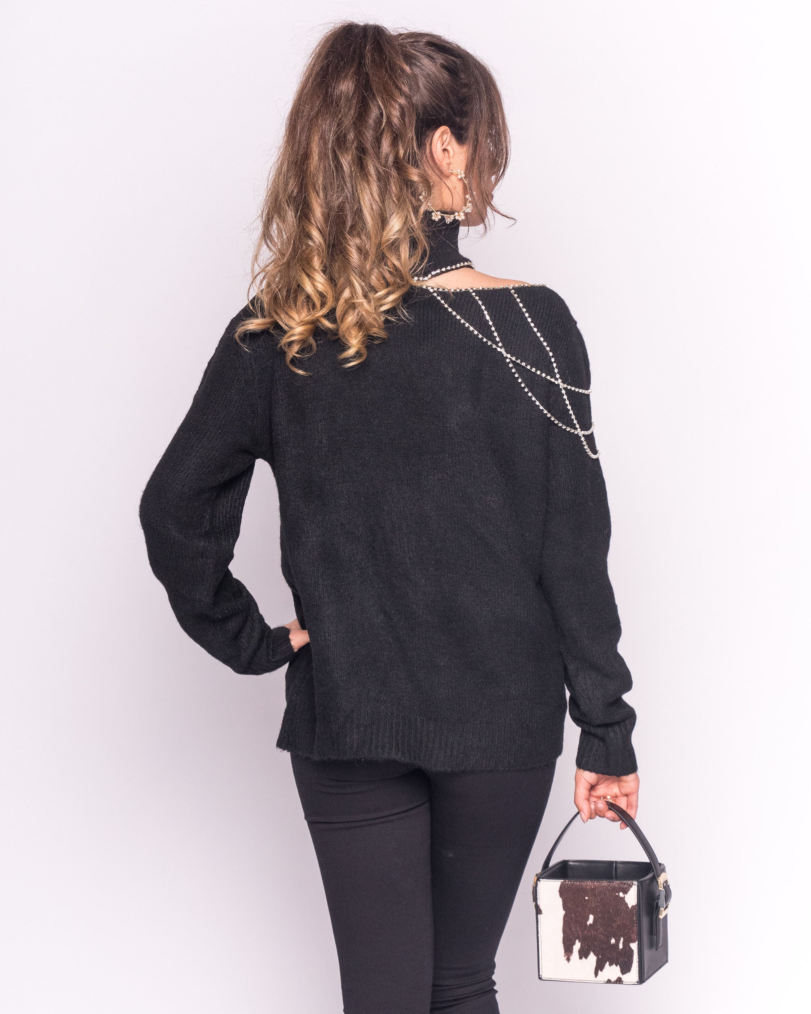 Olivia Row™ | Jumper with Cut Outs and Chain Detail