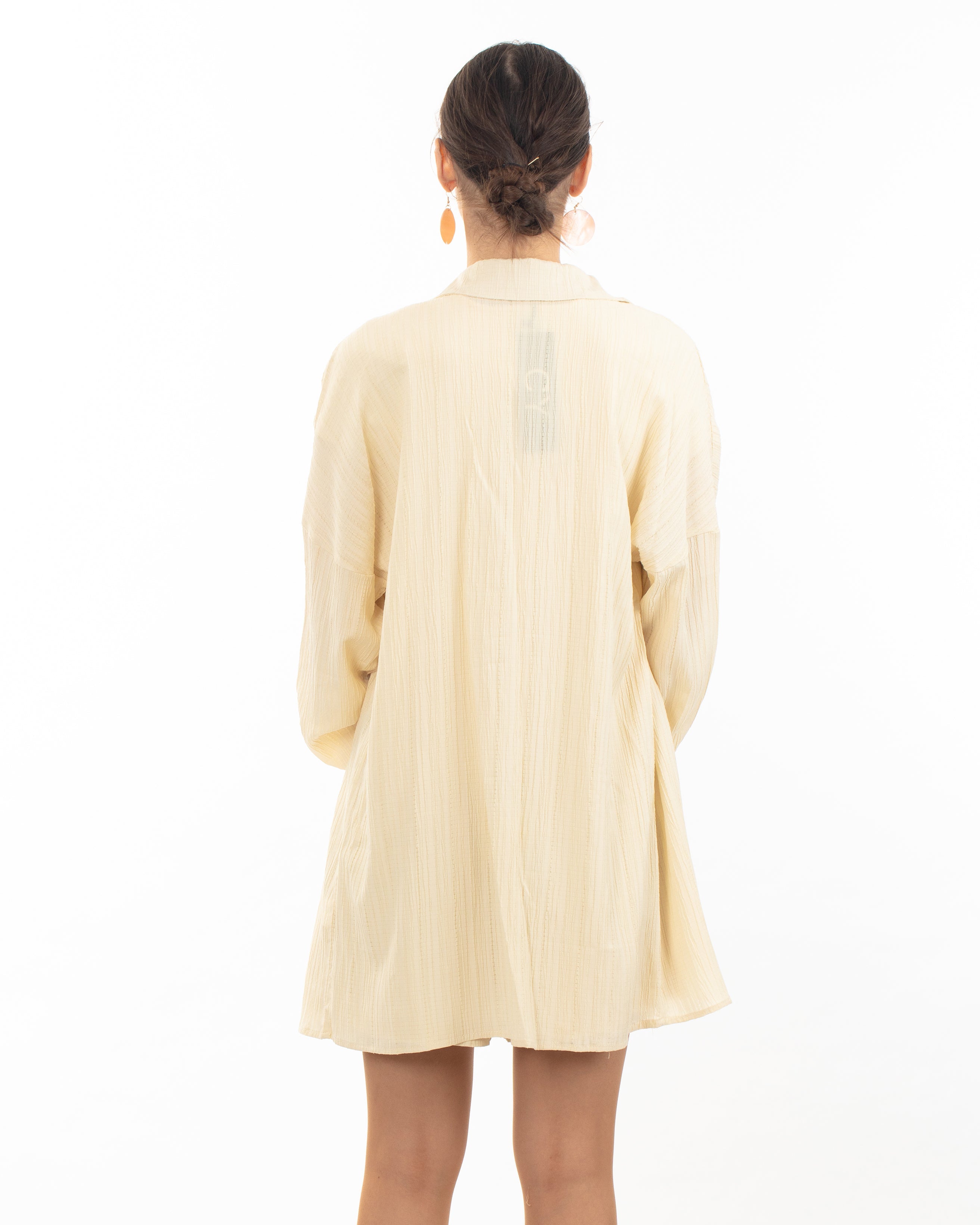 Olivia Row™ | Cotton blend Duben shirt and shorts in relaxed fit co-ords Suits in Cream