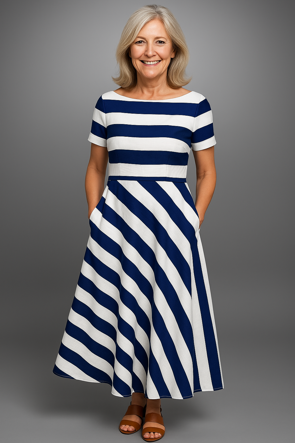 Florence – Handmade Striped Maxi Dress