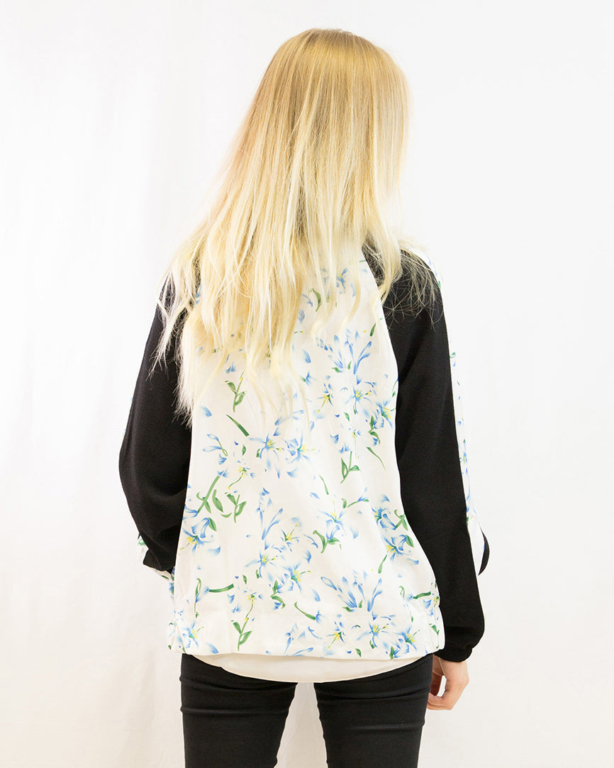 Olivia Row™ | Floral Print Bomber Jacket (Light floral)