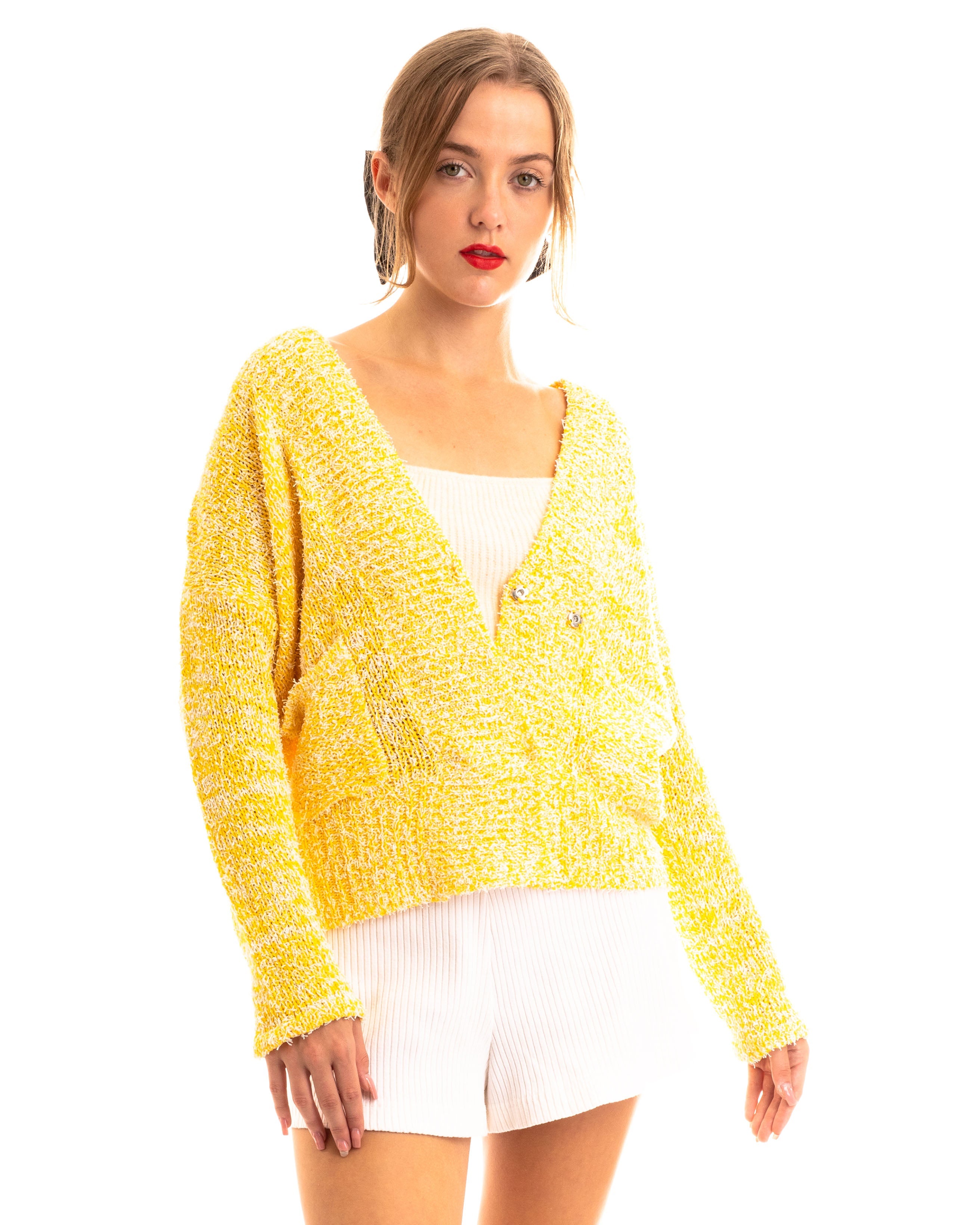 Olivia Row™ | Plain color fine knit cardigan