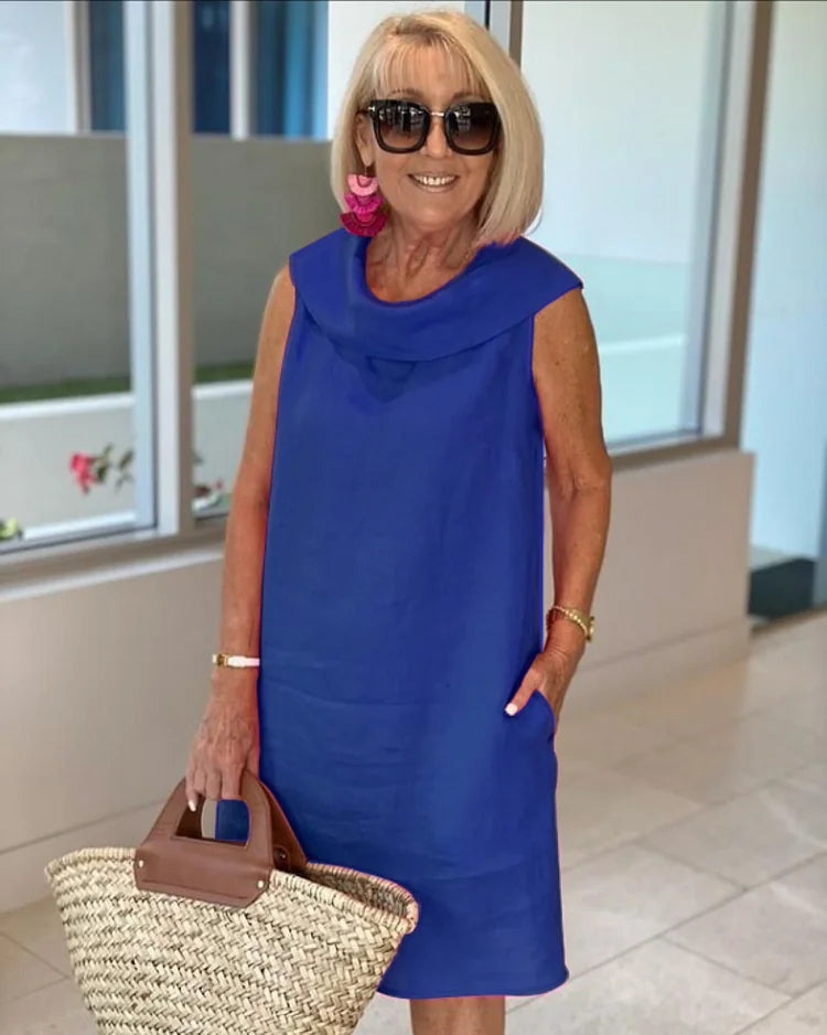 FAYAH | ELEGANT DRESS WITH ROUND NECK