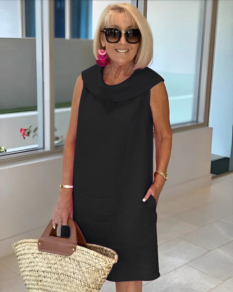 FAYAH | ELEGANT DRESS WITH ROUND NECK
