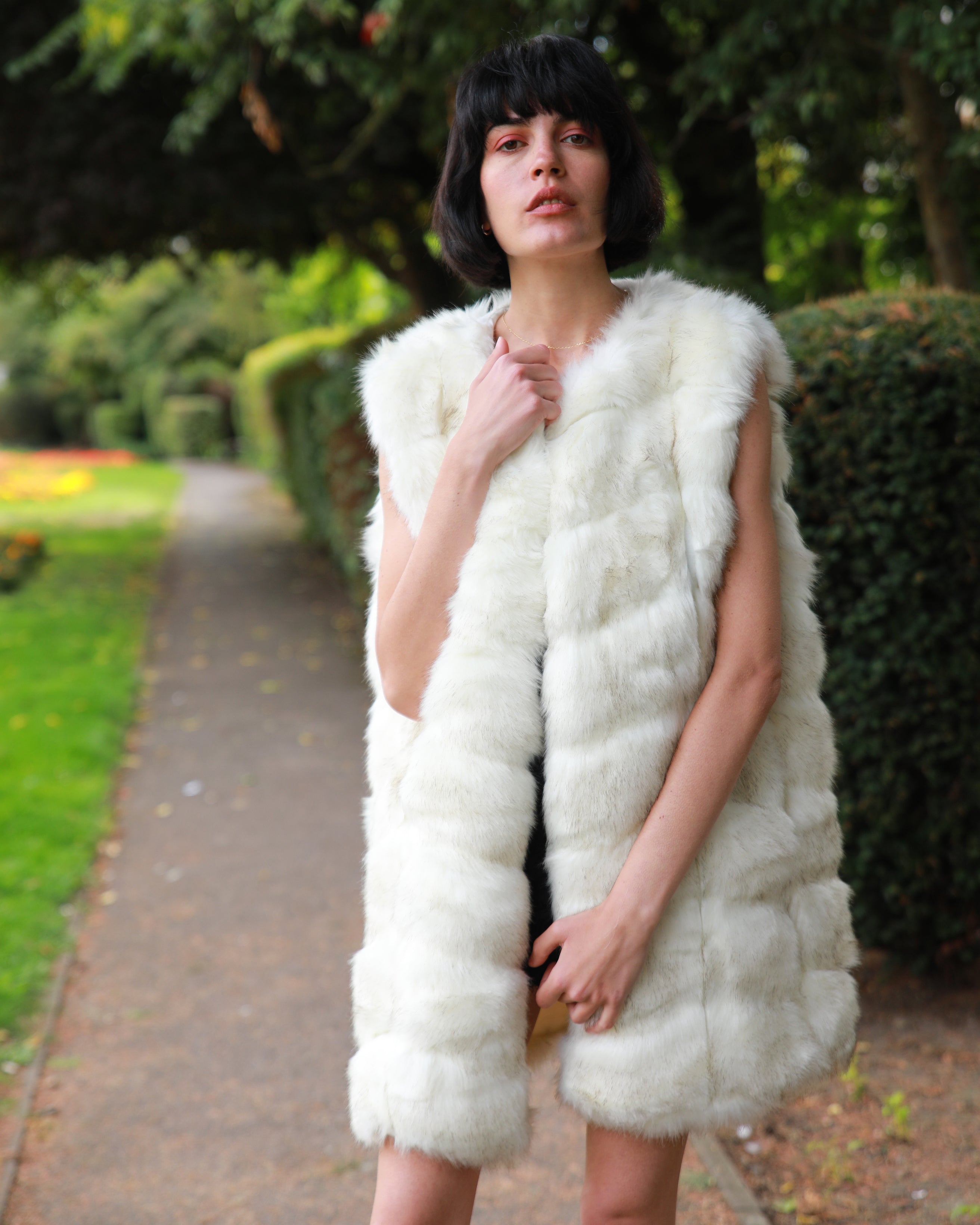 Olivia Row™ | Plus Size Faux Fur Gilet