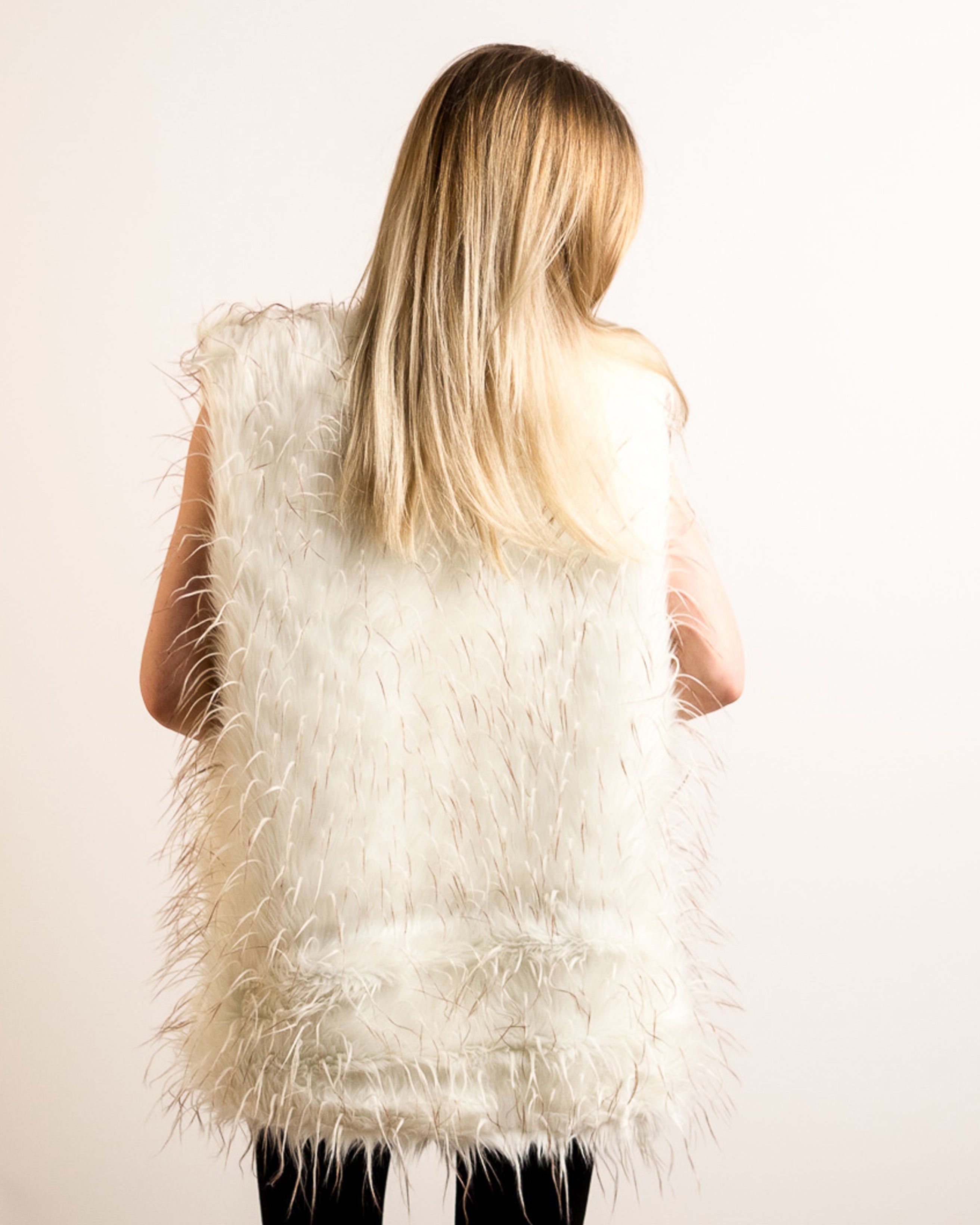 Olivia Row™ | Oversized Faux Fur Gilet in White