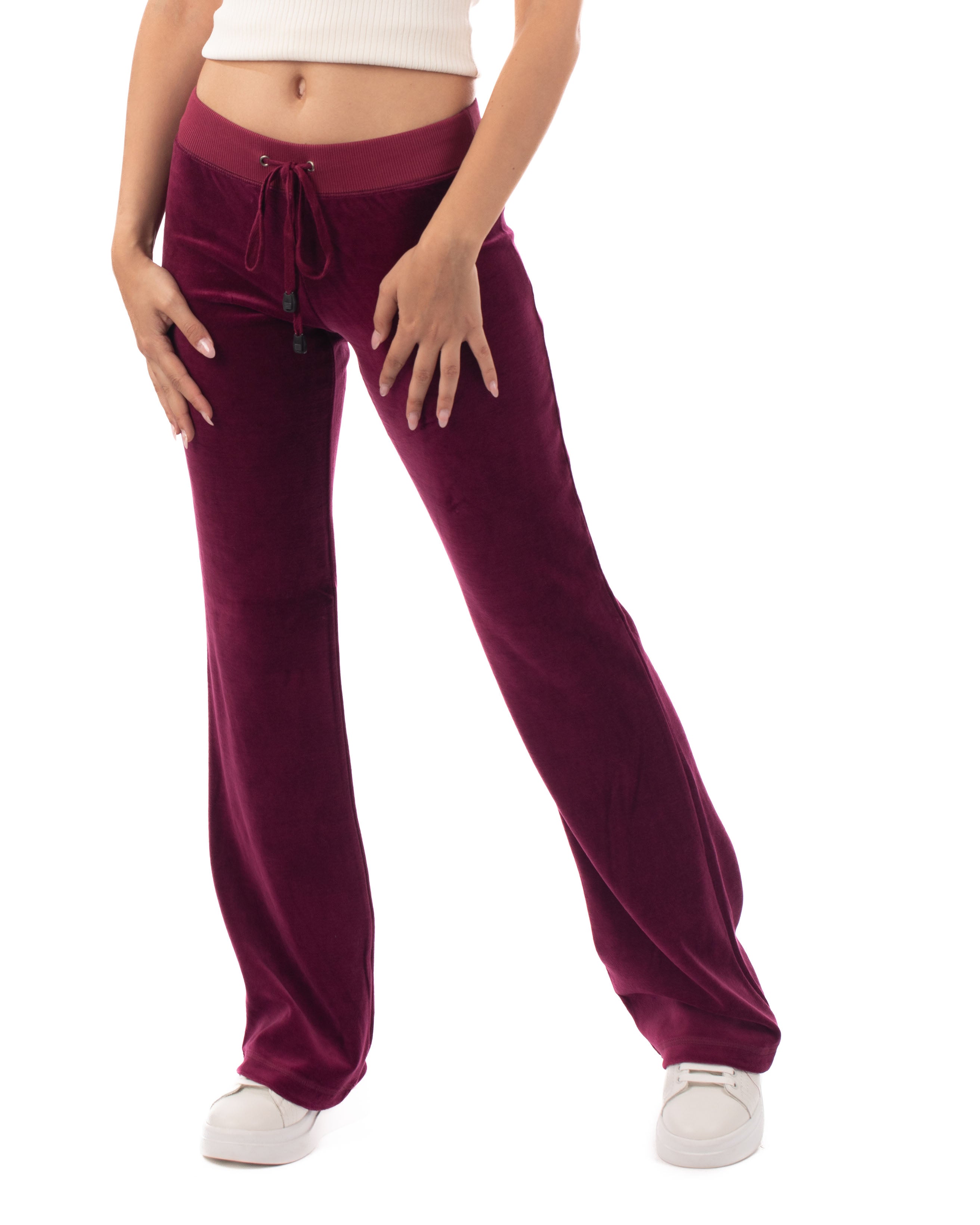 Olivia Row™ | Velour Jogging Pants (Burgundy)