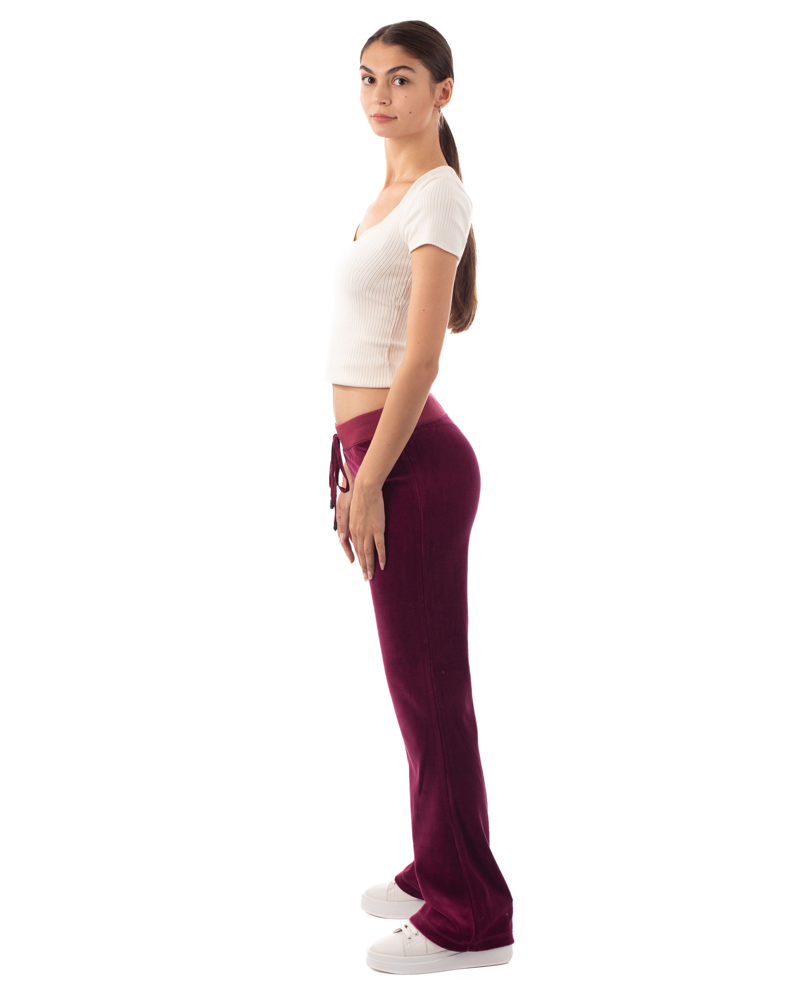 Olivia Row™ | Velour Jogging Pants (Burgundy)