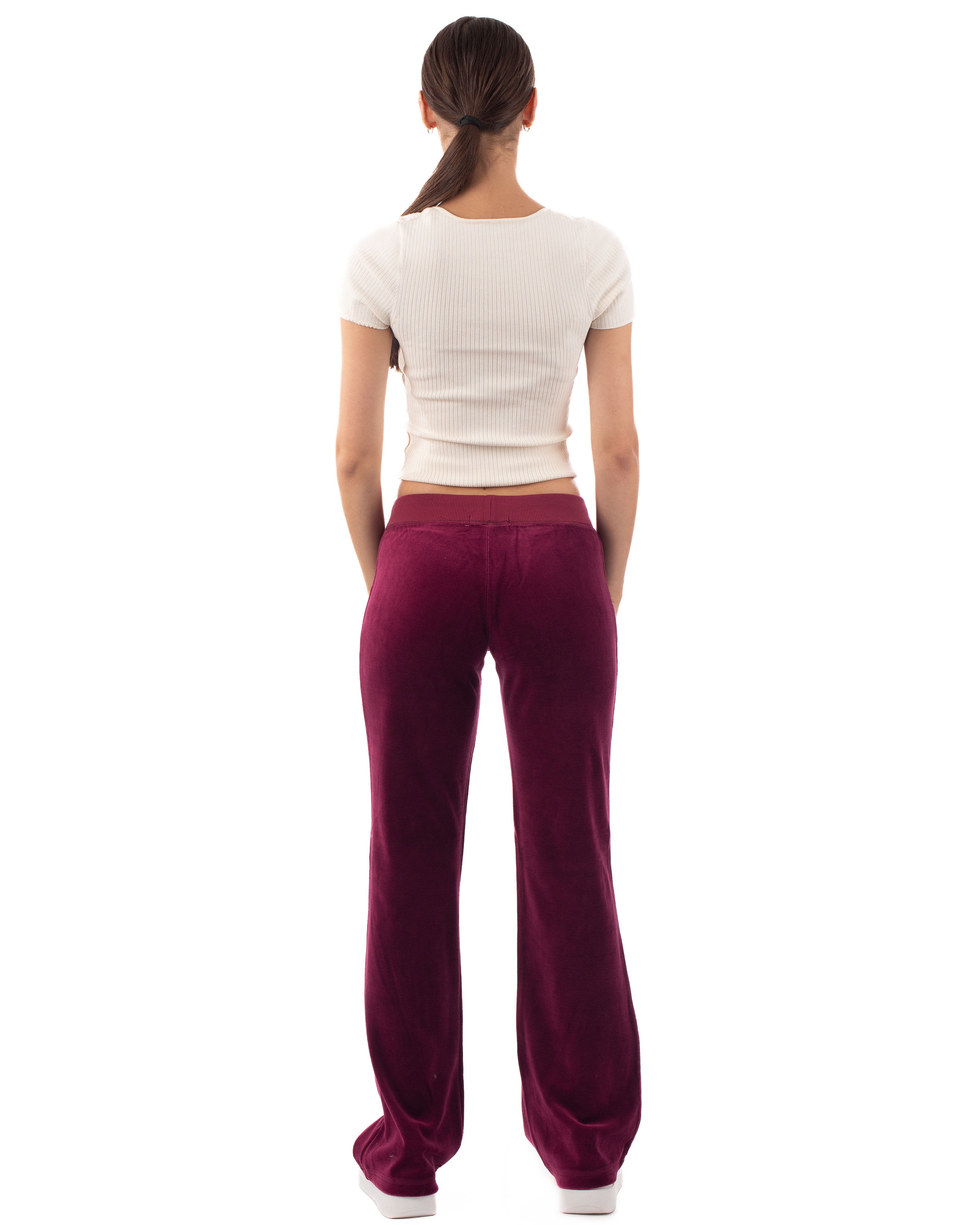 Olivia Row™ | Velour Jogging Pants (Burgundy)