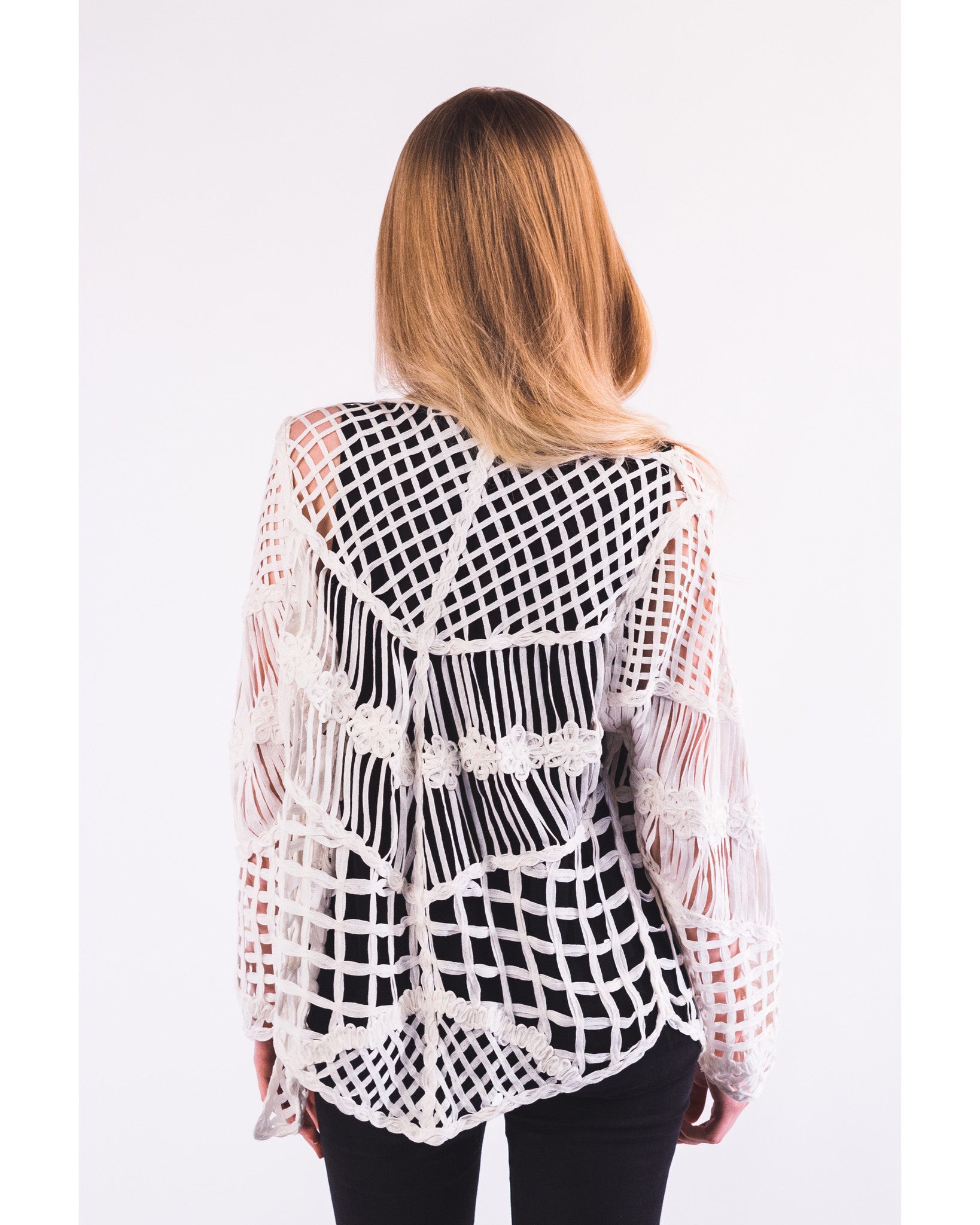 Olivia Row™ | White Floral Crochet Cardigan