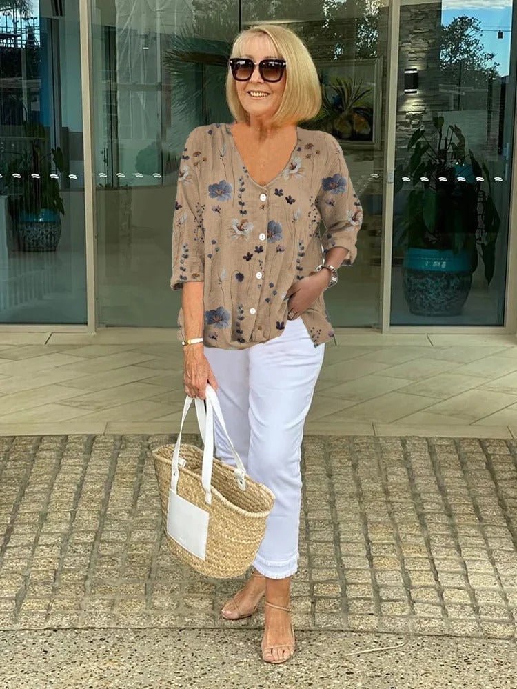 ESTHER | ELEGANT FLORAL TOP
