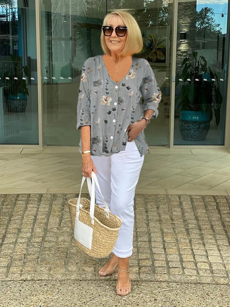 ESTHER | ELEGANT FLORAL TOP