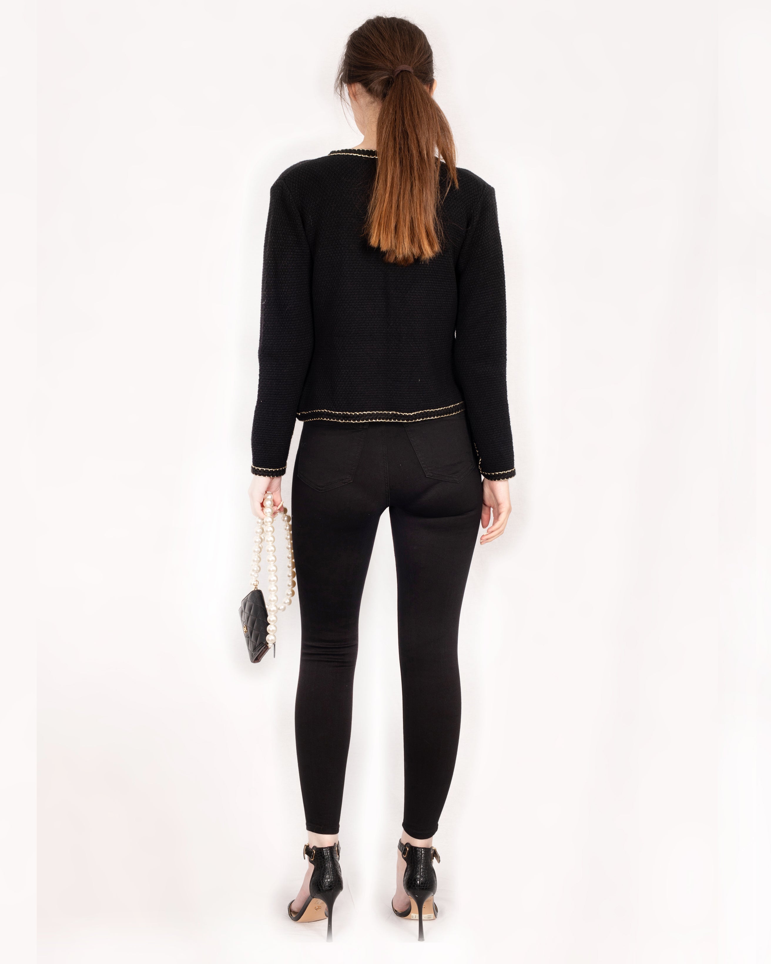 Olivia Row™ | Coco style classic Blazer Cardi in Black