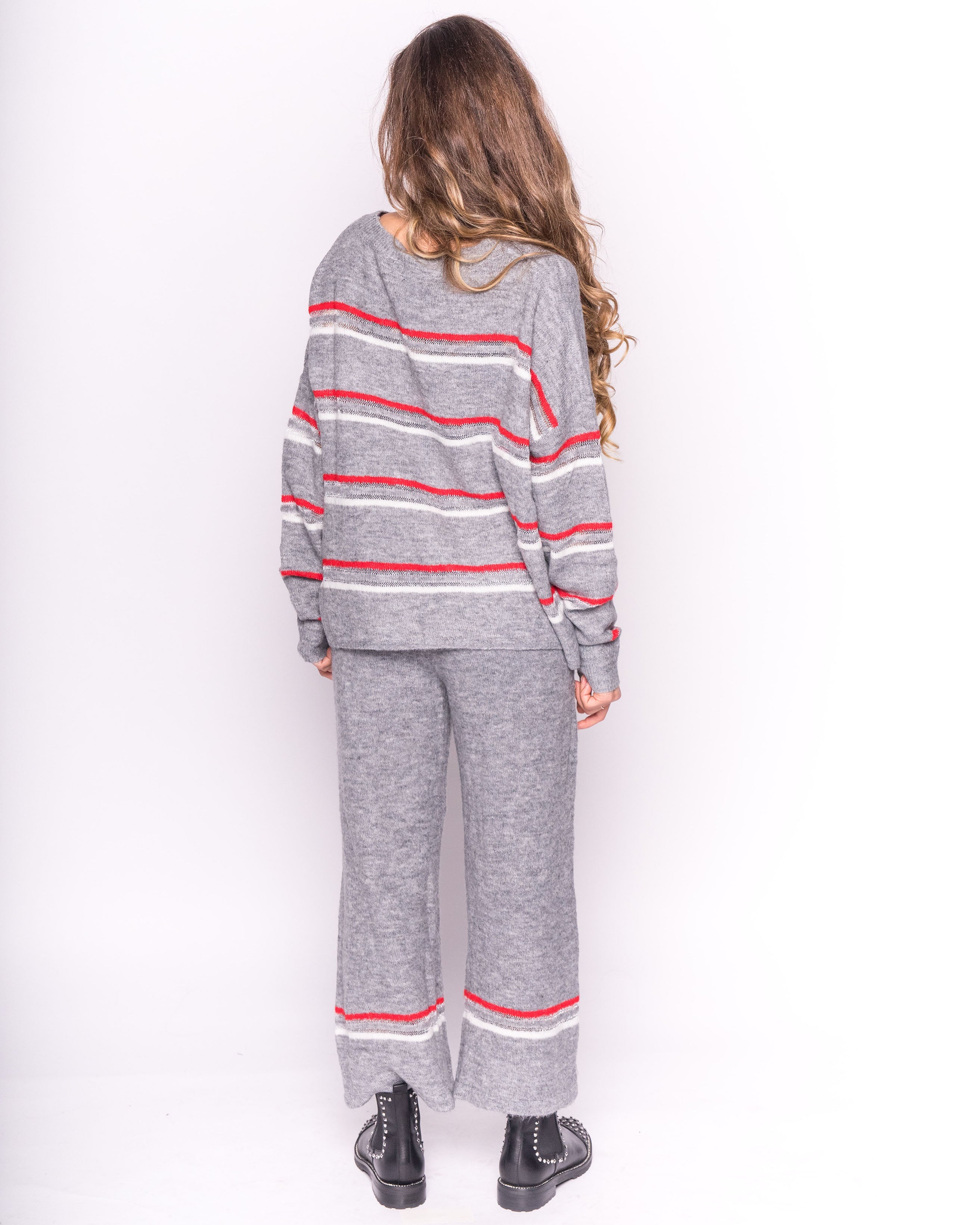 Olivia Row™ | Knit Jumper & Trousers Co-ord with Stripes