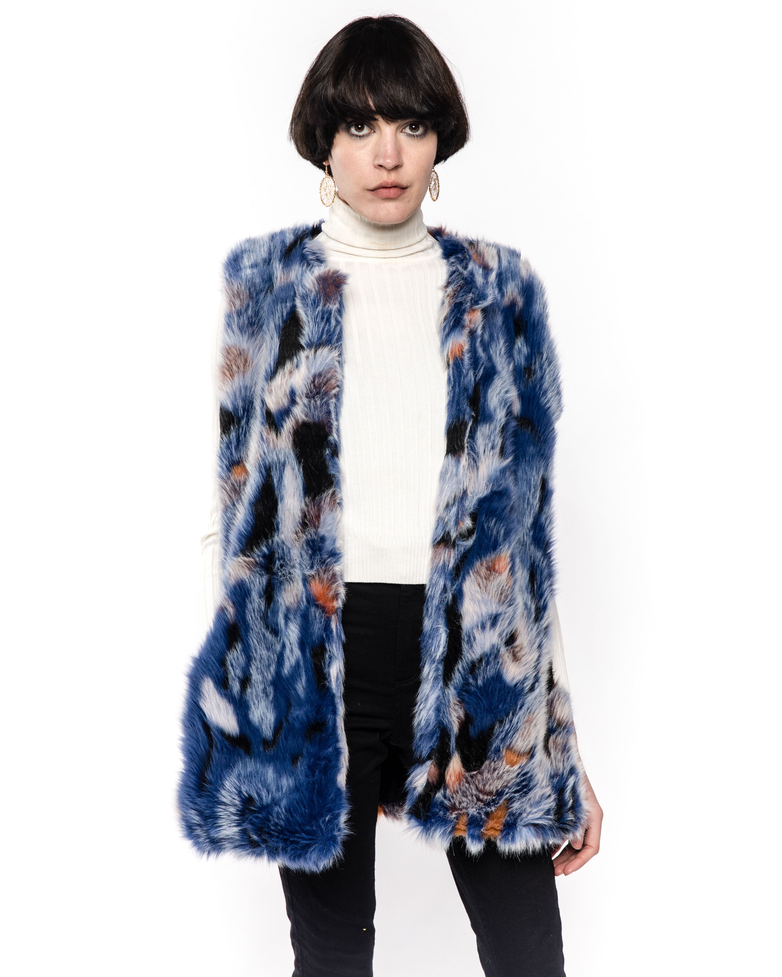Olivia Row™ | Soft Faux Fur oversize long Gilet
