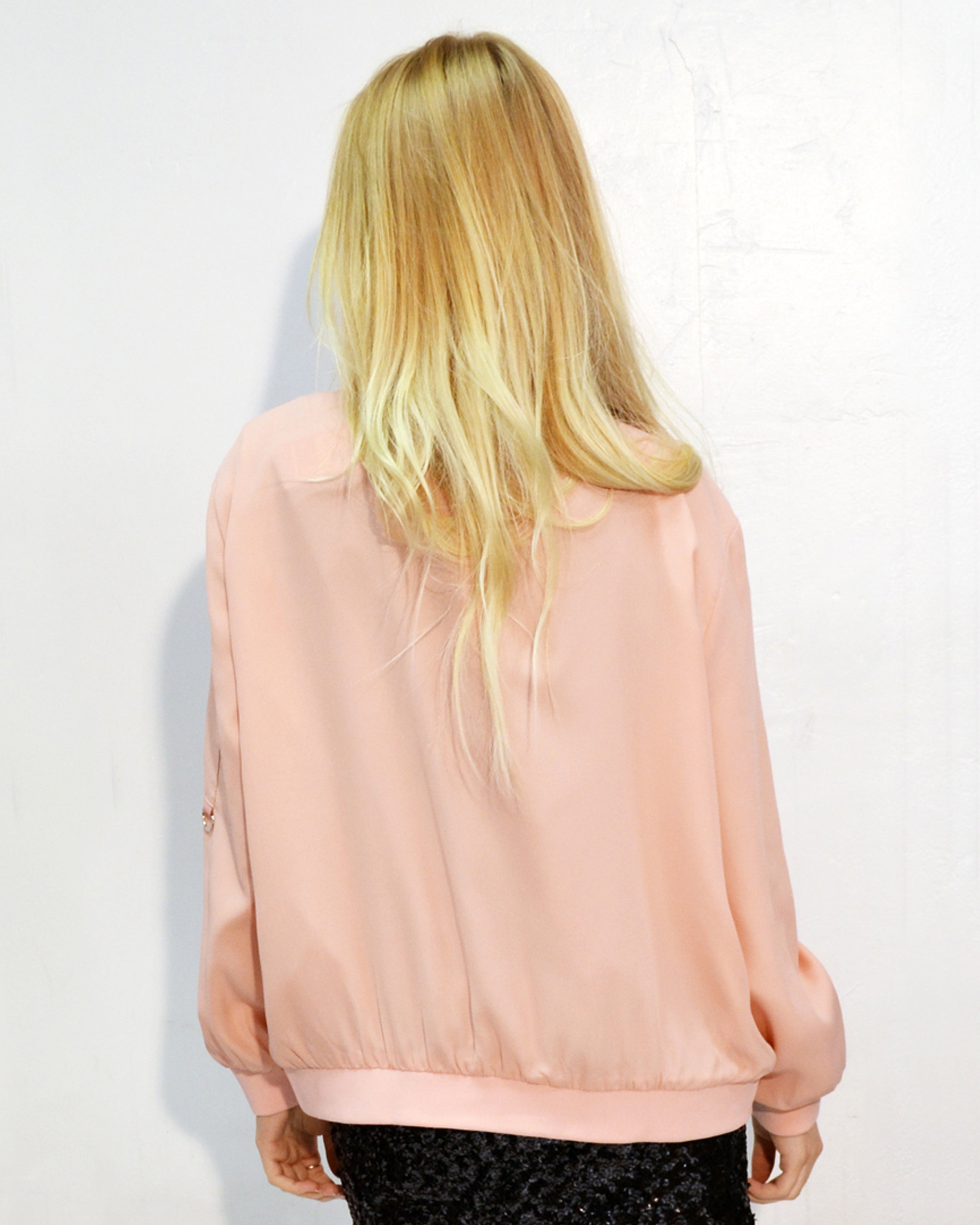 Olivia Row™ | Side pocket bomber jacket (Pink)