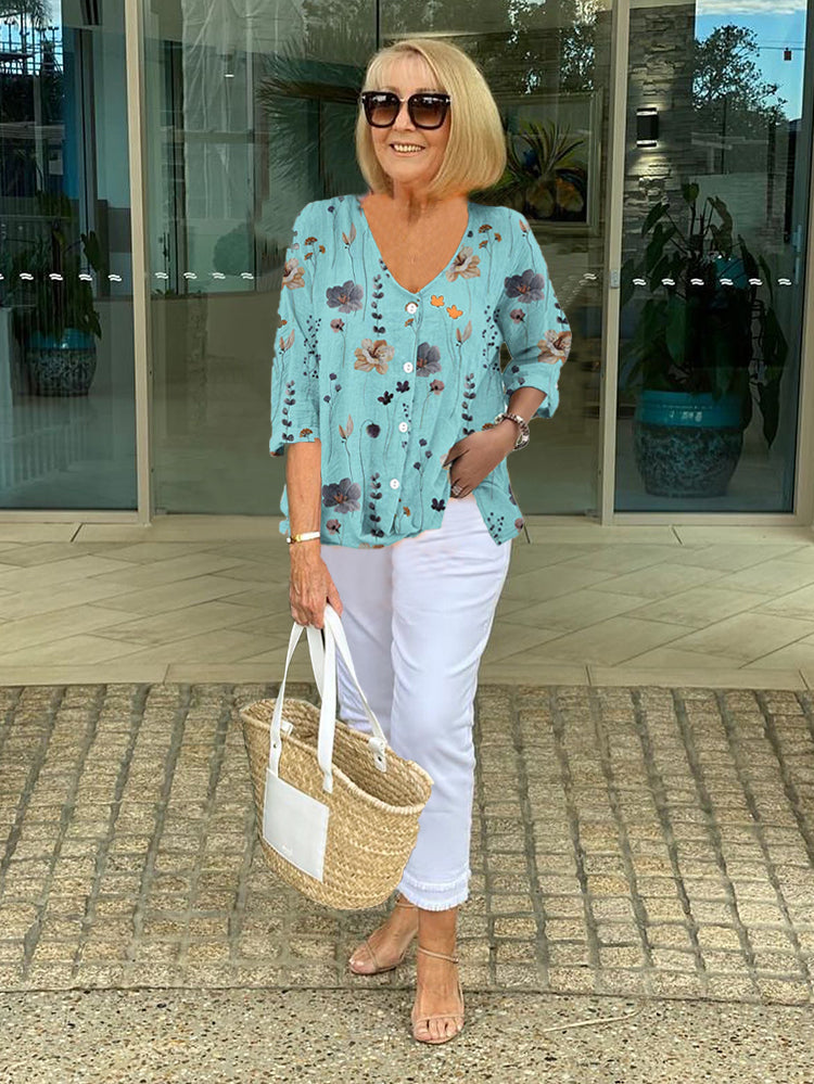 ESTHER | ELEGANT FLORAL TOP